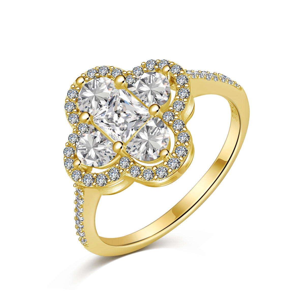 [Love More]Luxurious Eternity Flower Shape Banquet Ring