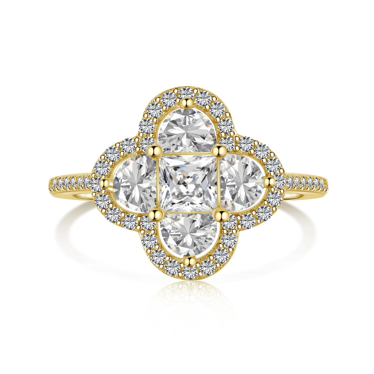 [Love More]Luxurious Eternity Flower Shape Banquet Ring