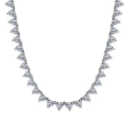 [Love More]Ornate Heart Cut Tennis Necklace