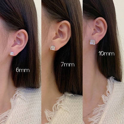 [Love More]Delicate Square Shape Earrings