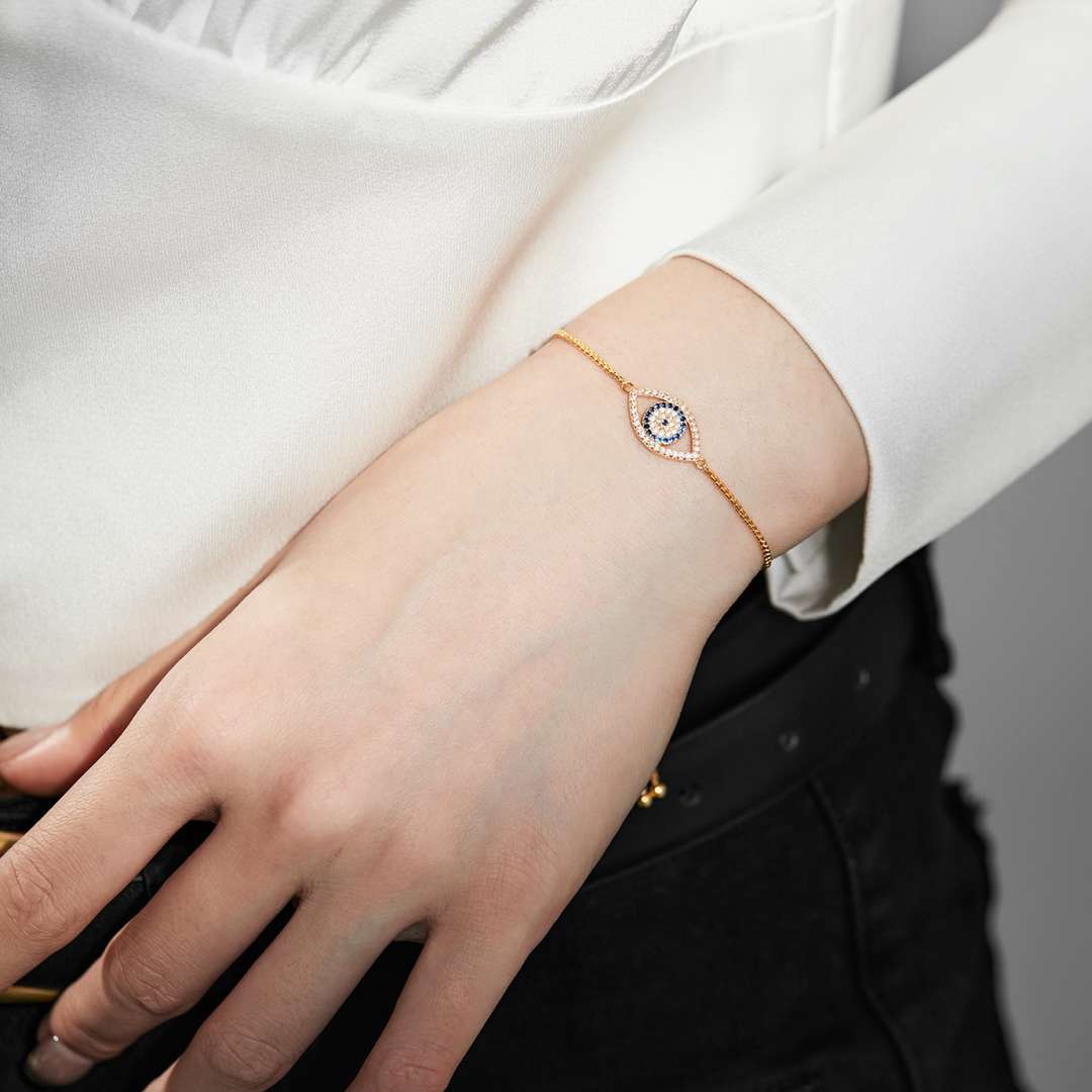[Love More]Dazzling Eye Shape Necklace
