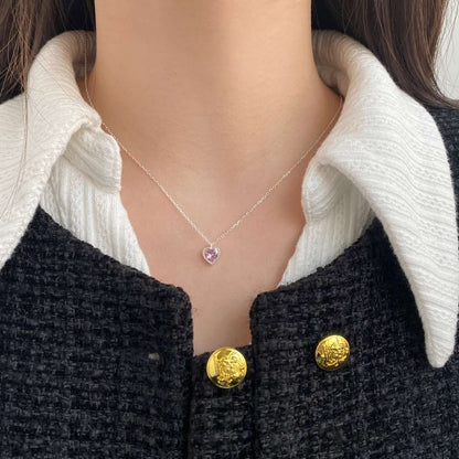 [Love More]Ornate Heart Shape Necklace