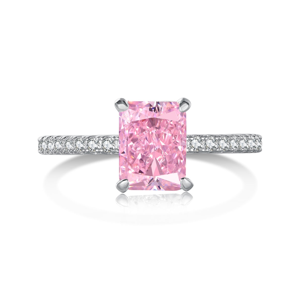 [Love More]2.0 Carat Dazzling Sparkling Radiant Cut Party Ring
