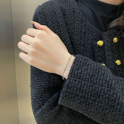 [Love More]Delicate Bead Double Layer Bracelet