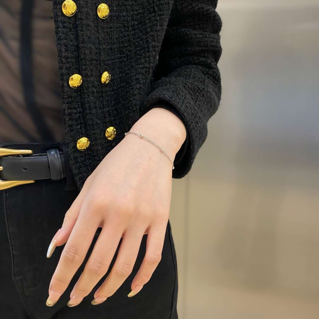 [Love More]Delicate Bead Double Layer Bracelet