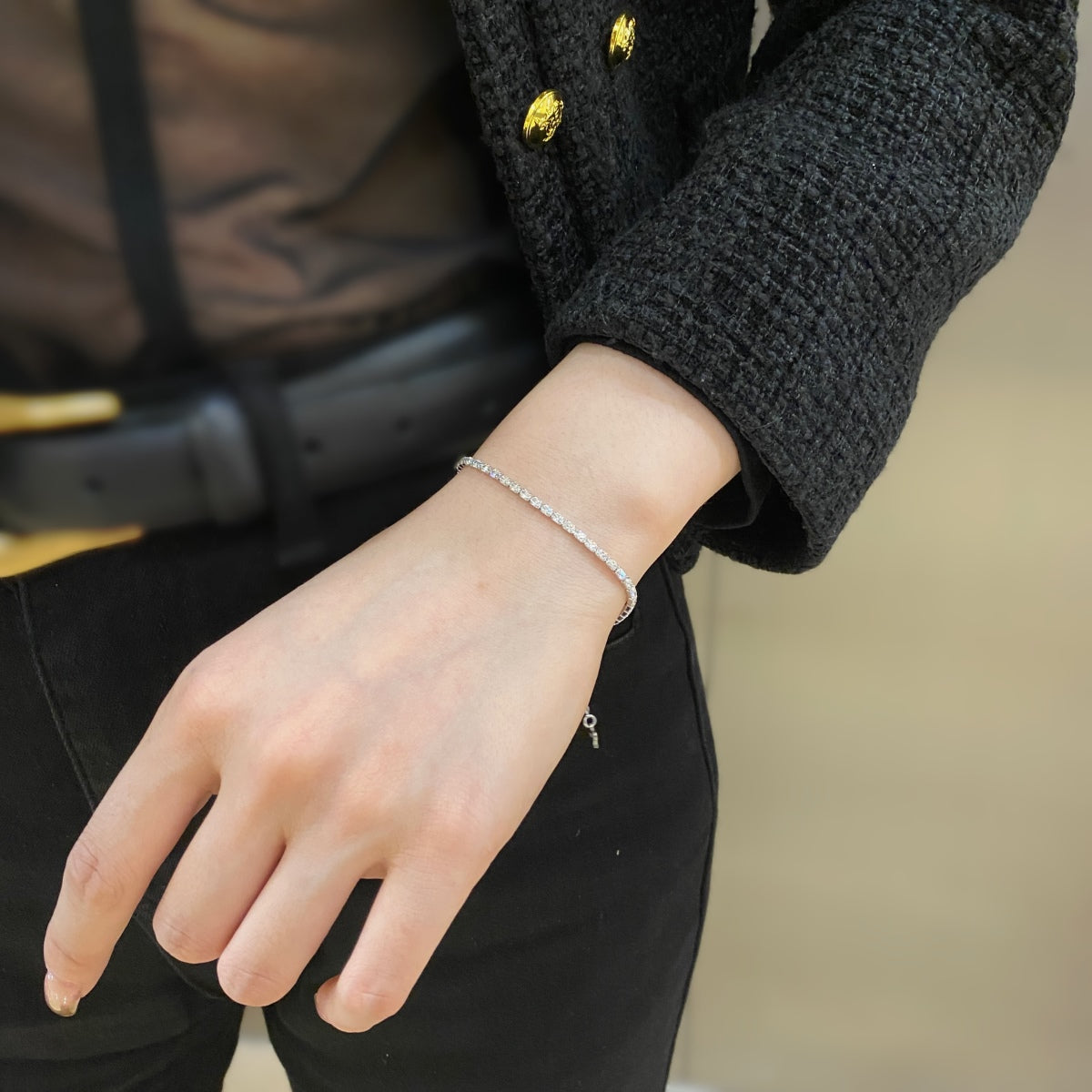 [Love More]Elegant Emerald Cut Daily Bracelet