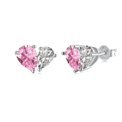 [Love More]Dazzling Elegant Heart Cut Lover Earrings