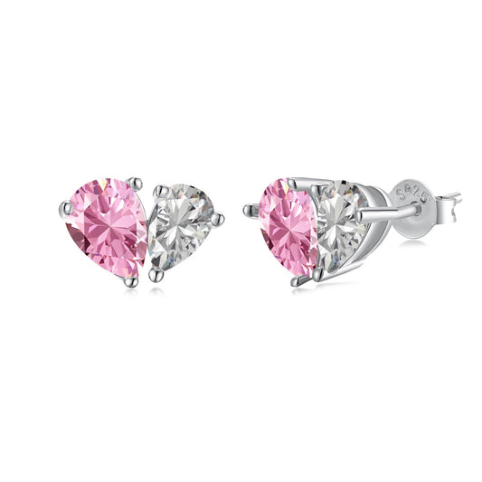 [Love More]Dazzling Elegant Heart Cut Lover Earrings