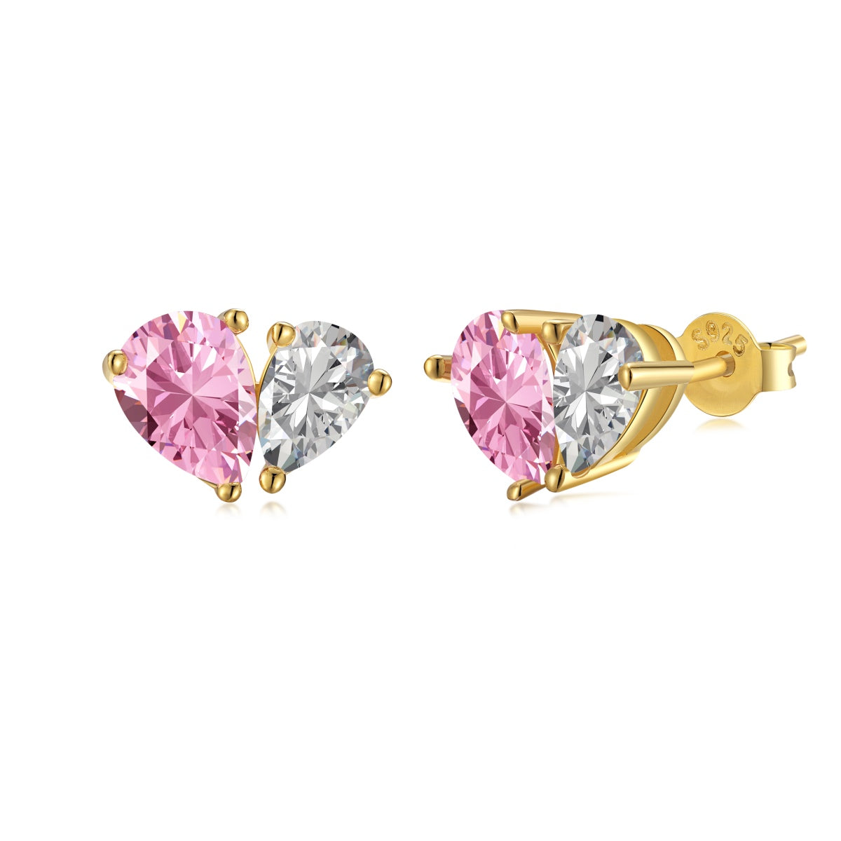 [Love More]Dazzling Elegant Heart Cut Lover Earrings