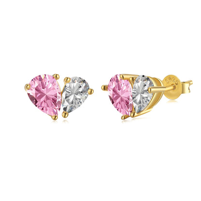 [Love More]Dazzling Elegant Heart Cut Lover Earrings