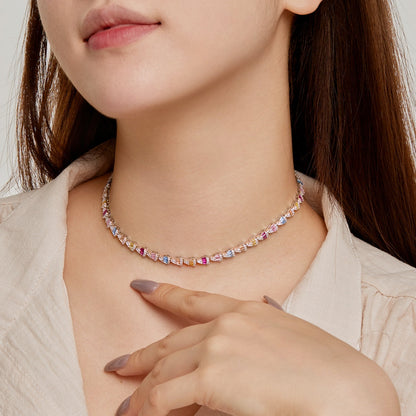 [Love More]Radiant Colorful Rainbow Necklace