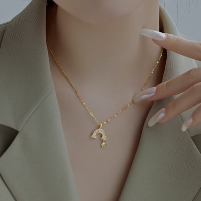 [Love More]Unique Rainbow Star Necklace
