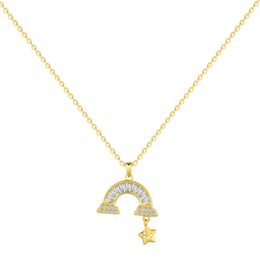 [Love More]Unique Rainbow Star Necklace