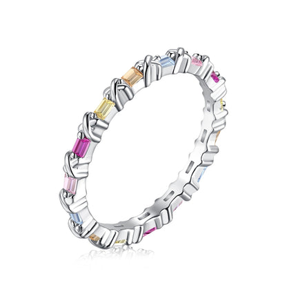 [Love More]Charming Colorful Round Cut Daily Ring