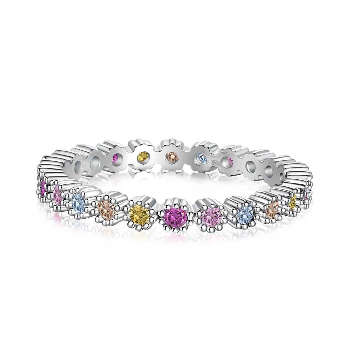 [Love More]Exquisite Colorful Round Cut Party Ring