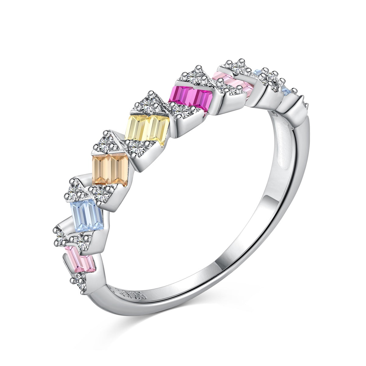 [Love More]Delicate Vibrant Emerald Cut Daily Ring