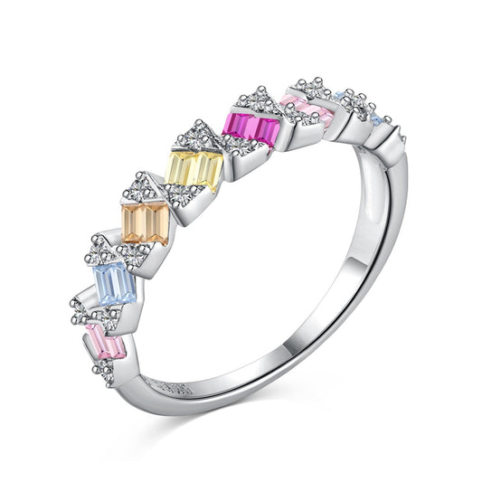 [Love More]Delicate Vibrant Emerald Cut Daily Ring