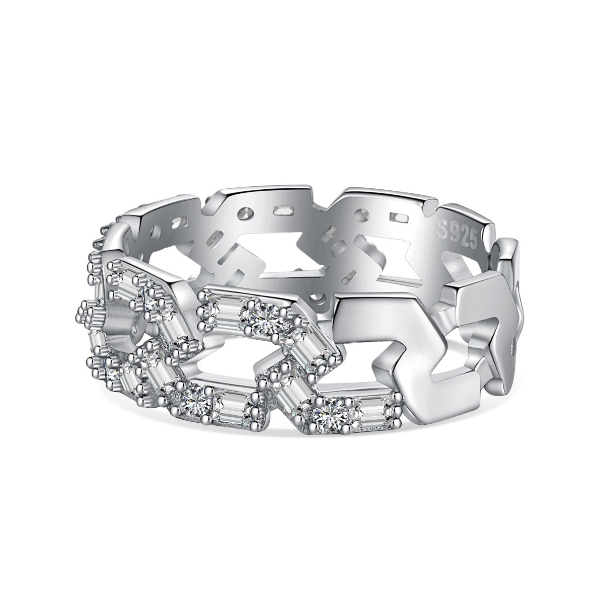 [Love More]Sparkling Vibrant Emerald Cut Daily Ring