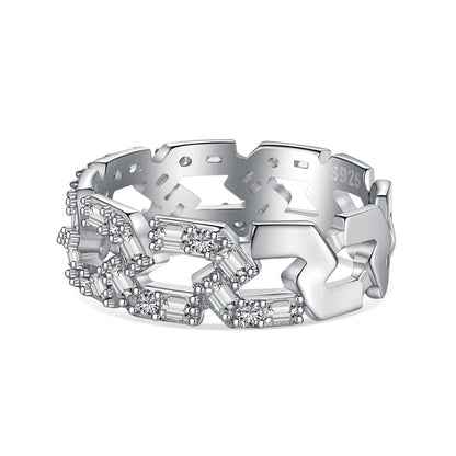 [Love More]Sparkling Vibrant Emerald Cut Daily Ring