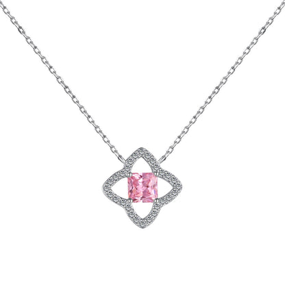 [Love More]Exquisite Flower Shape Princess Cut Necklace