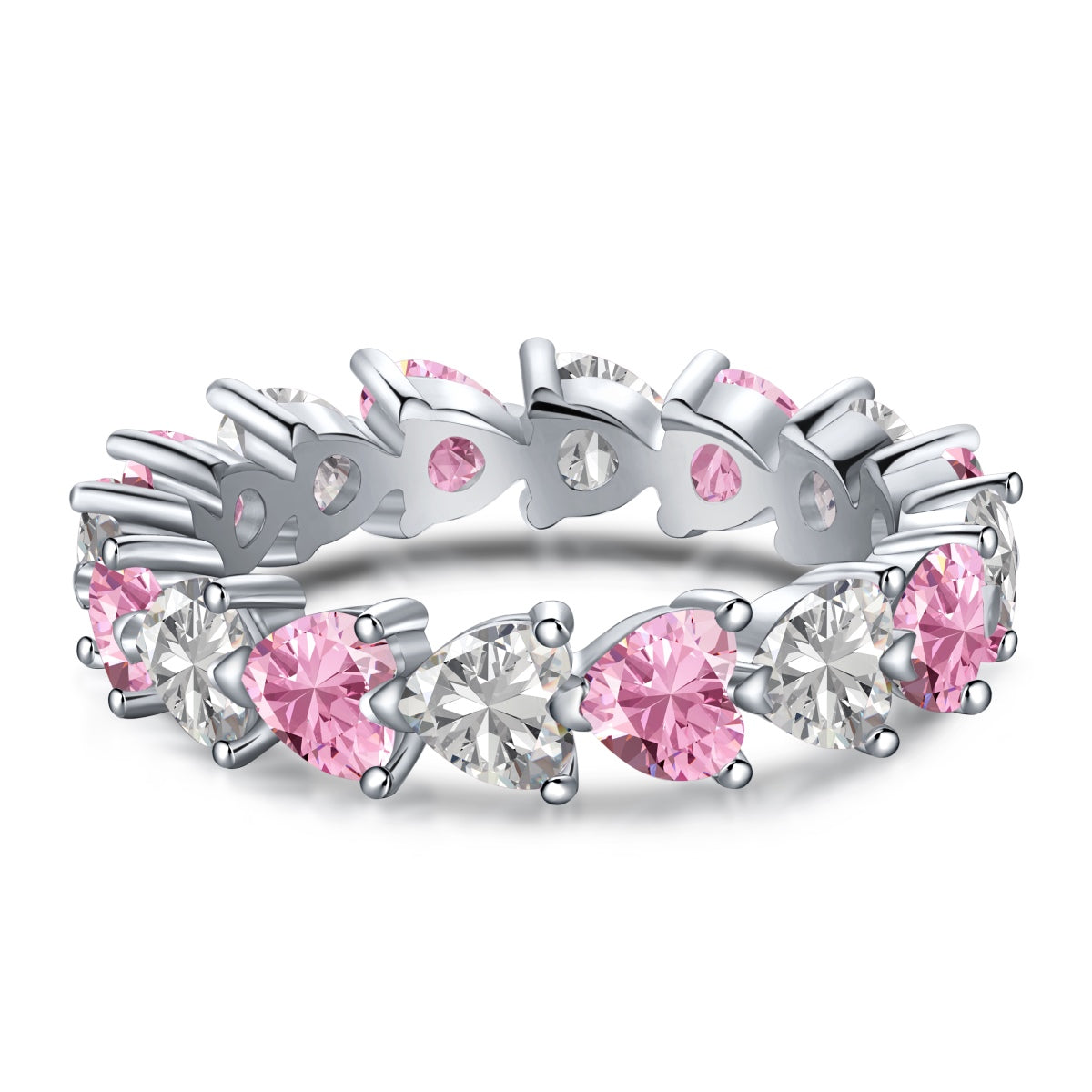 [Love More]0.25 Carat Radiant Romance Heart Cut Lover Ring