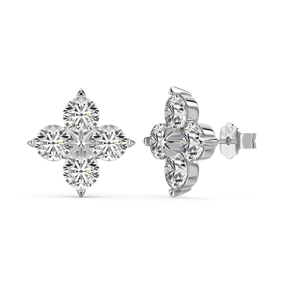 [Love More]Four-Leaf Clover Eight-Pointed Star Earrings
