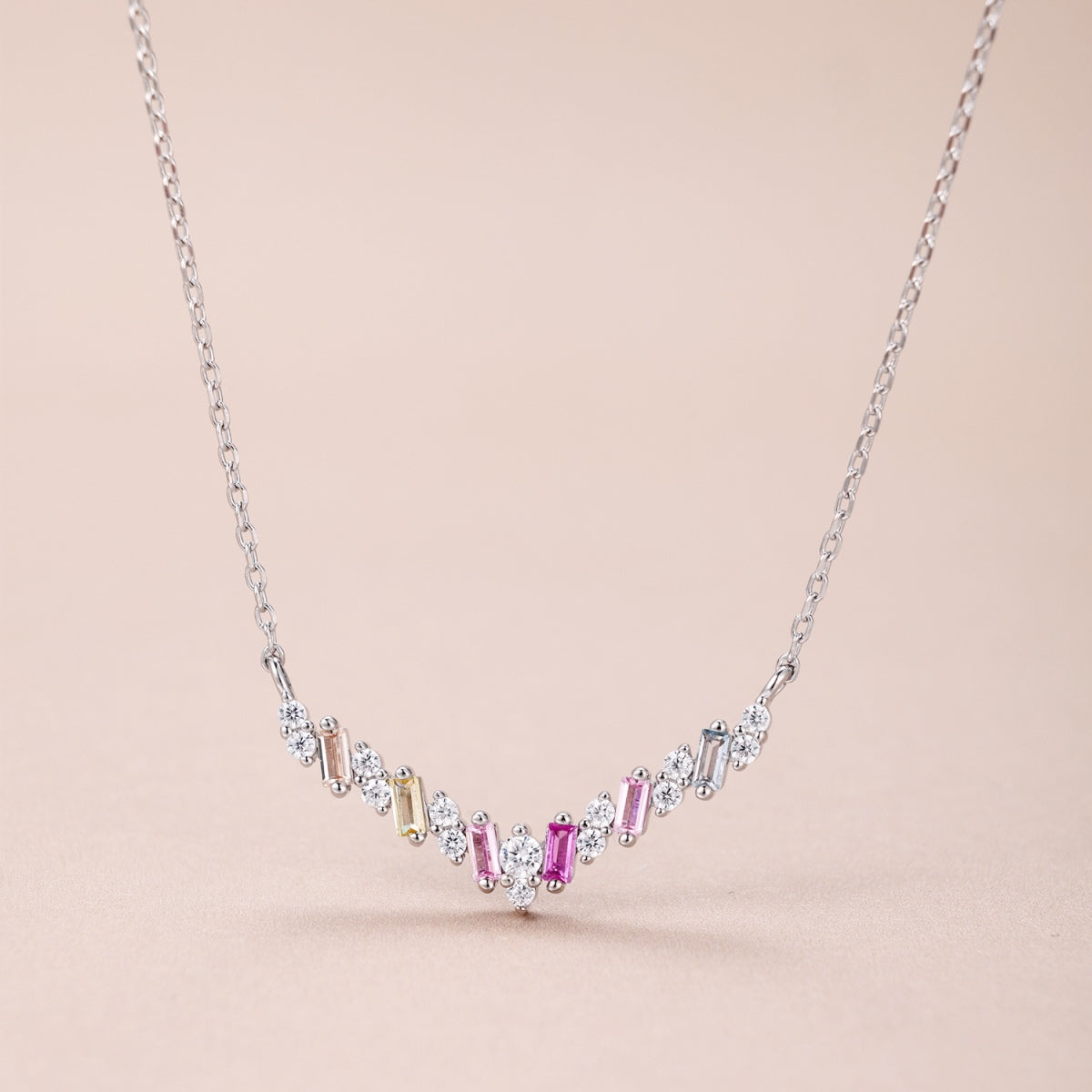 [Love More]Dazzling Rainbow Necklace