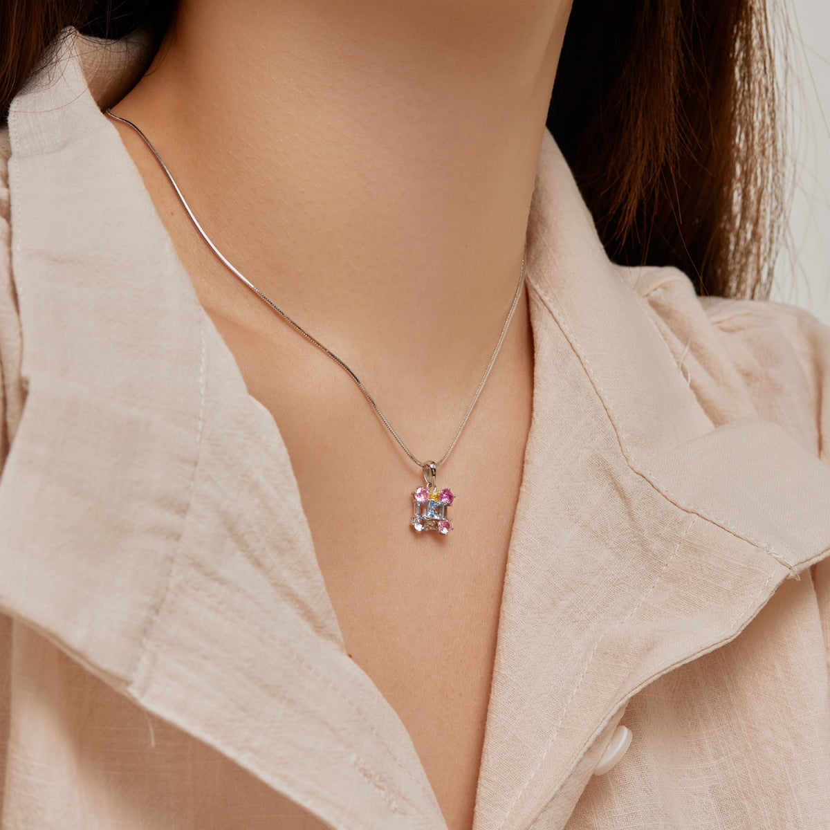 [Love More]Gorgeous Multi Colorful Necklace