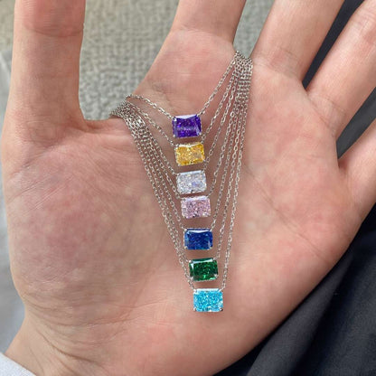 [Love More]Luxurious Square Shape Colorful Necalack