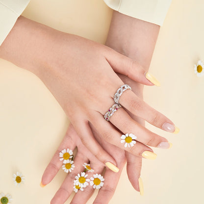 [Love More]Sparkling Vibrant Emerald Cut Daily Ring
