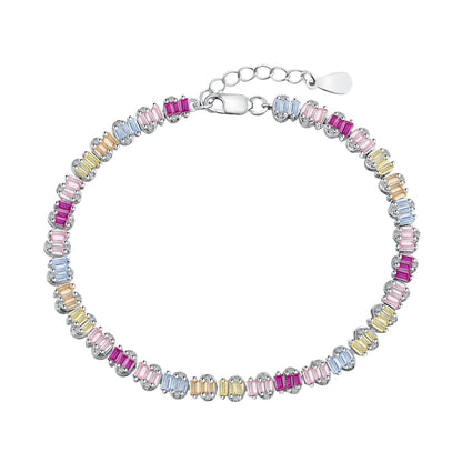 [Love More]Delicate Colorful Emerald Cut Party Bracelet