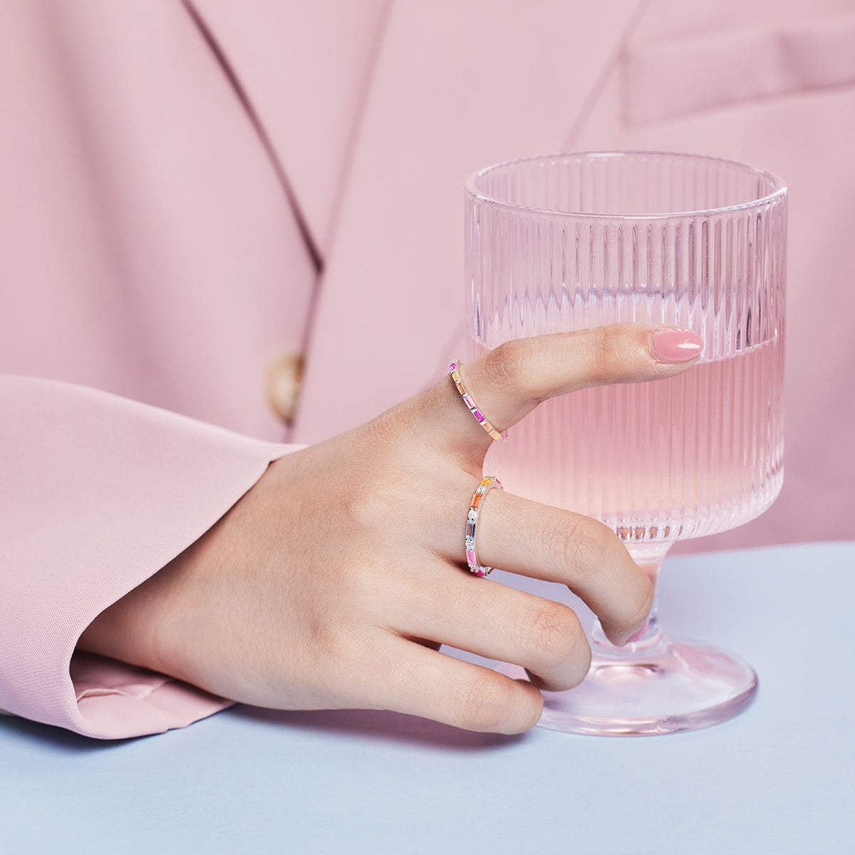 [Love More]Lively In Shades Elegant Radiant Cut Daily Ring