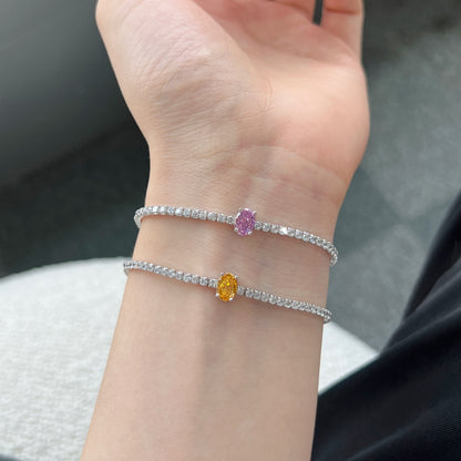 [Love More]0.75 Carat Exquisite Oval Cut Daily Bracelet