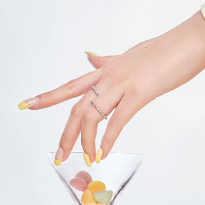 [Love More]Charming Colorful Round Cut Daily Ring