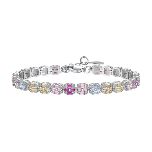[Love More]Delicate Colorful Emerald Cut Daily Bracelet