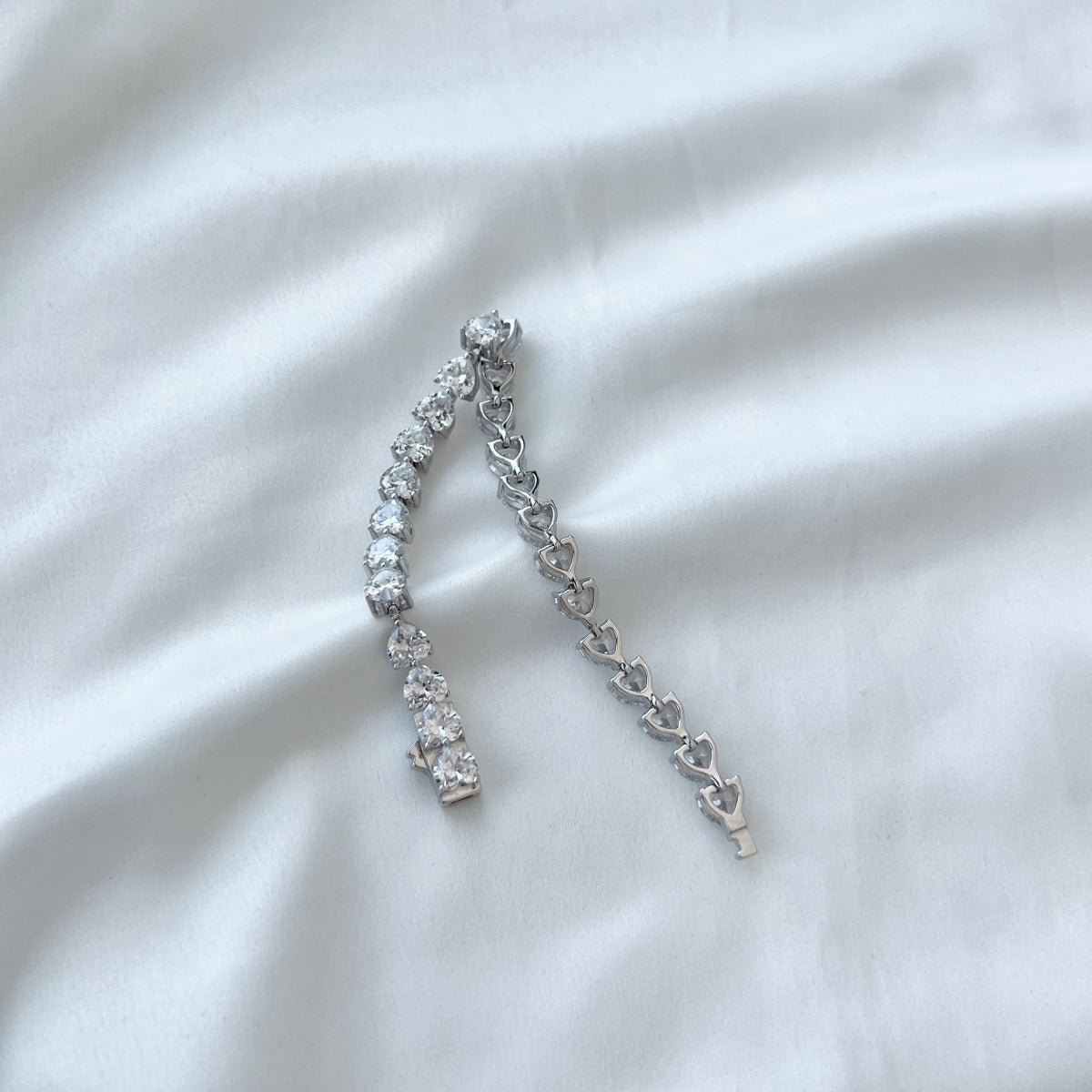 [Love More]0.75 Carat Elegant Romantic Heart Shape Lover Bracelet