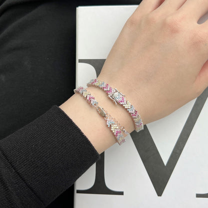 [Love More]Ornate Sparkling Round Cut Party Bracelet