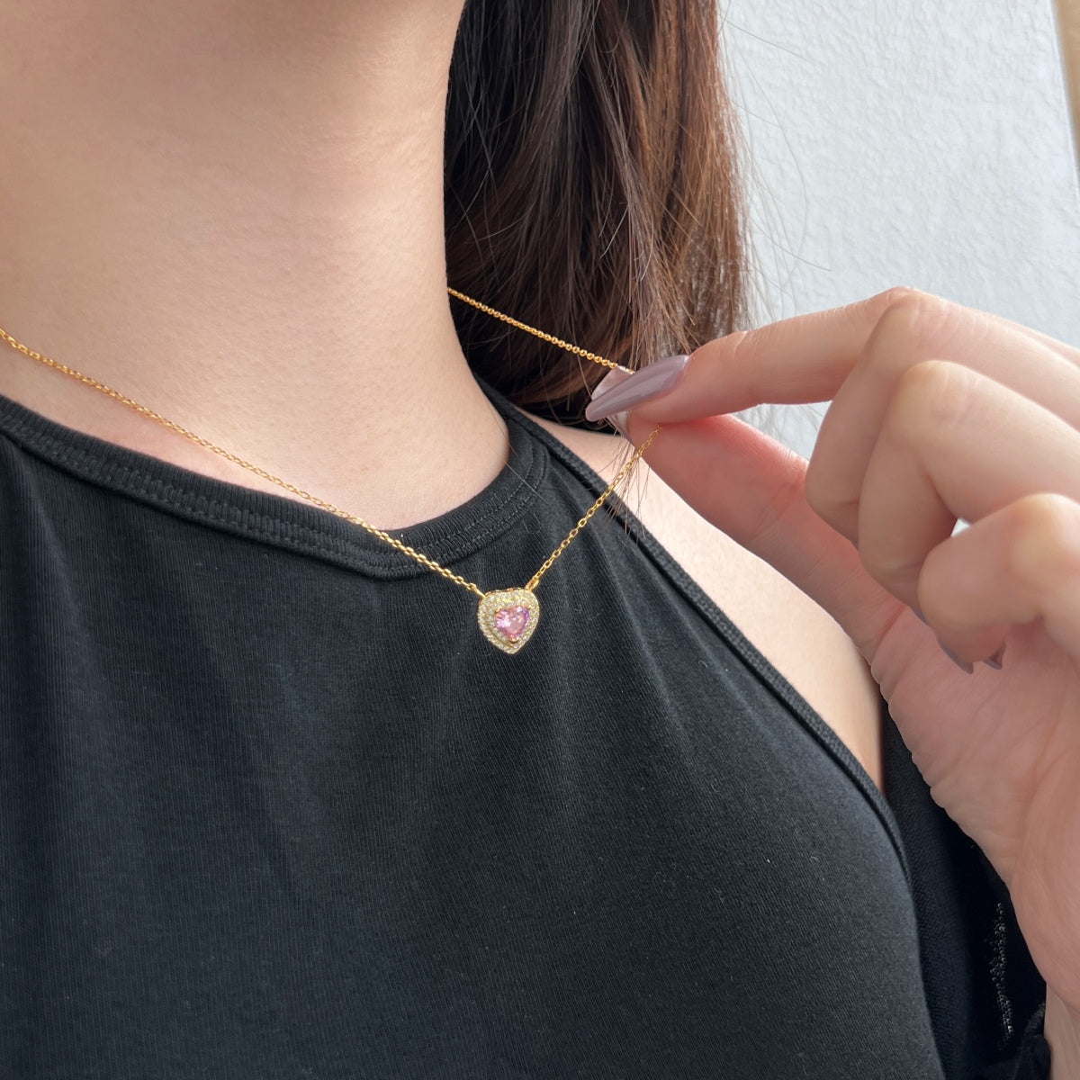 [Love More]Exquisite Heart Shape Necklace