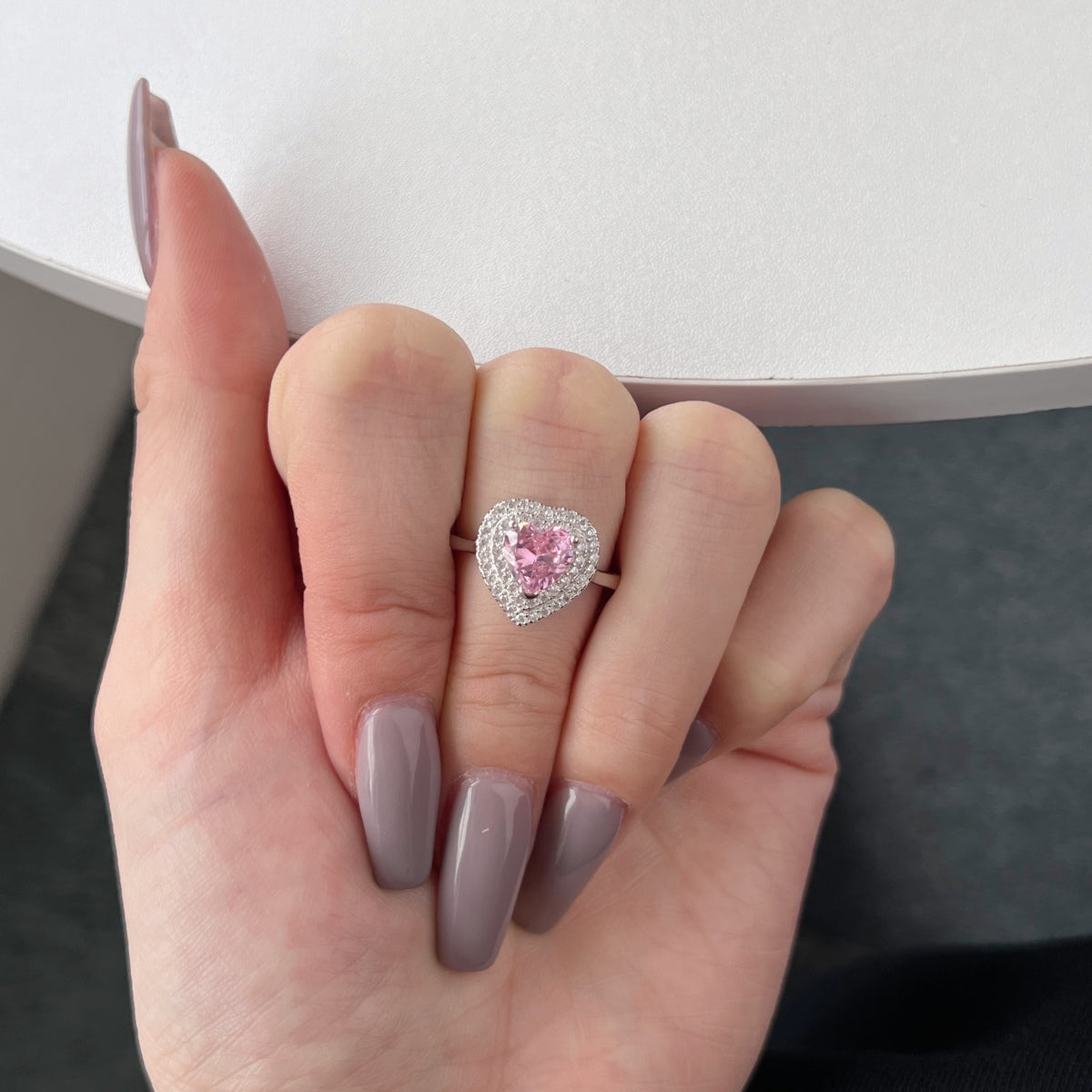 [Love More]Delicate Ebullient Heart Shape Wedding Ring