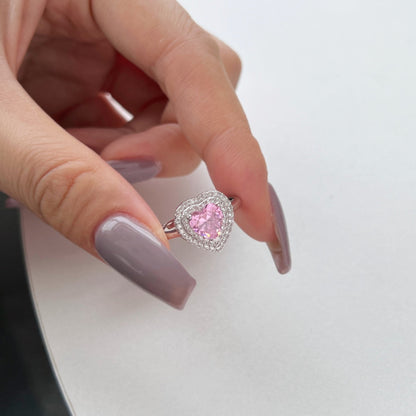 [Love More]Delicate Ebullient Heart Shape Wedding Ring