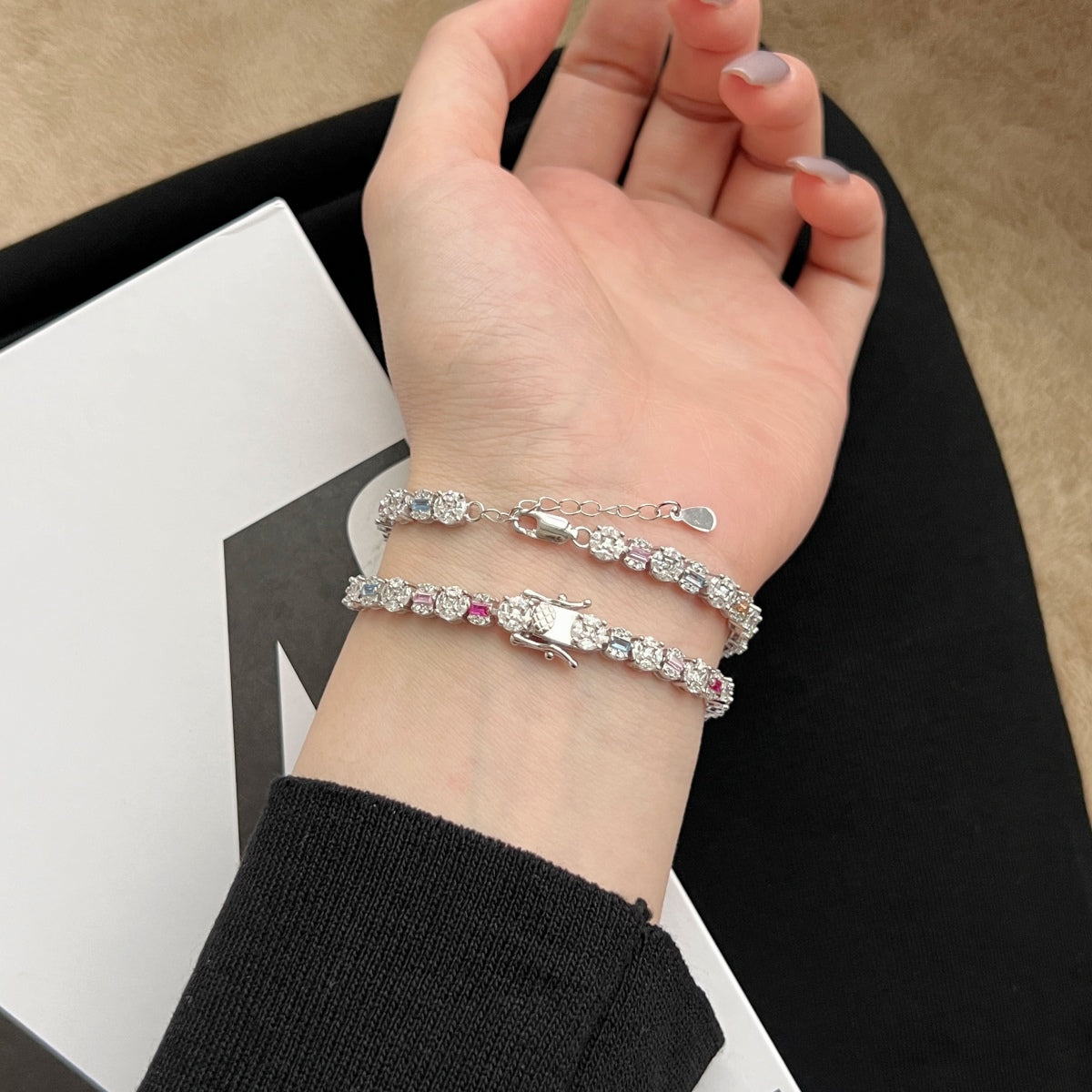 [Love More]Dazzling Radiant Multi Cut Daily Bracelet