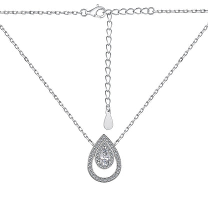 [Love More]Sparkling Pear Cut Necklace