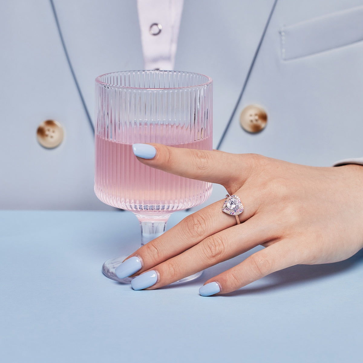 [Love More]Delicate Ebullient Heart Shape Wedding Ring