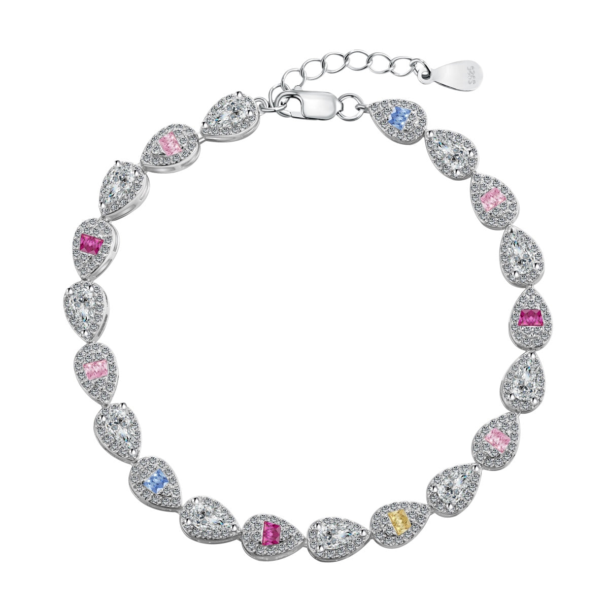 [Love More]0.25 Carat Radiant Water Drop Shape Daily Bracelet