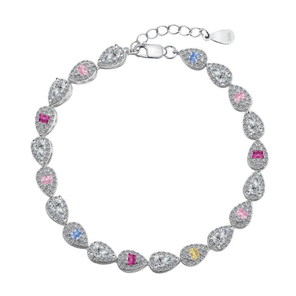 [Love More]0.25 Carat Radiant Water Drop Shape Daily Bracelet