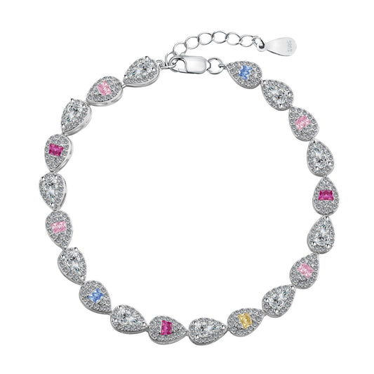 [Love More]0.25 Carat Radiant Water Drop Shape Daily Bracelet
