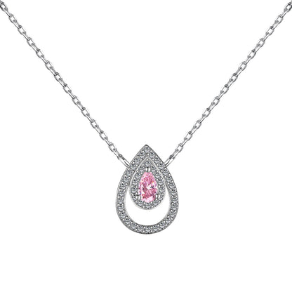 [Love More]Sparkling Pear Cut Necklace