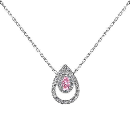 [Love More]Sparkling Pear Cut Necklace