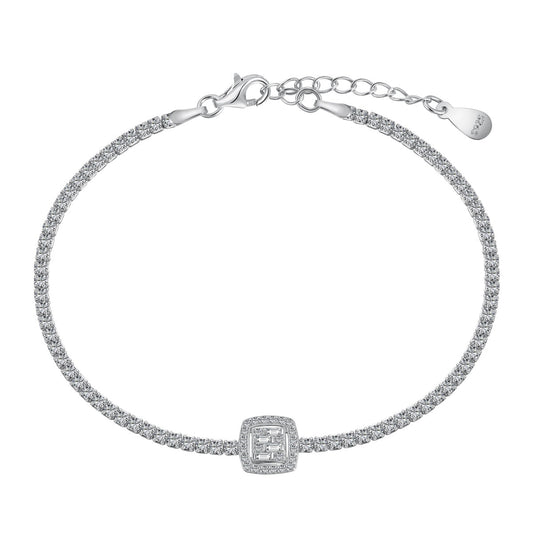 [Love More]Luxurious Dazzling Square Shape Banquet Bracelet