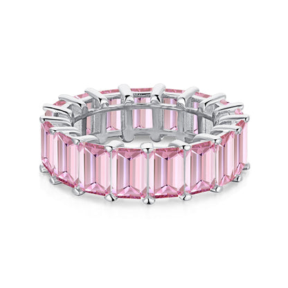 [Love More]0.75 Carat Elegant Emerald Cut Tennis Ring